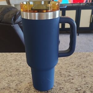Ozark Trail Blue Travel Mug with Amber Lid